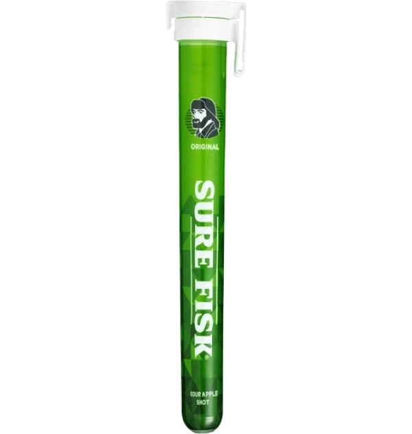 sure fisk sour apple shots roer